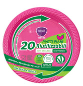 piatti riutilizzabili fucsia